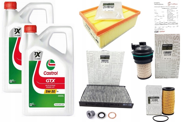 фото №1, 5w30 castrol rn720 масло+ набор фильтров оригинал espace v talisman 1.6 dci