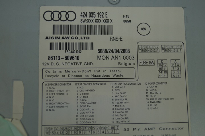 фото №5, Навигация радио audi r8 420 06- 424035192e