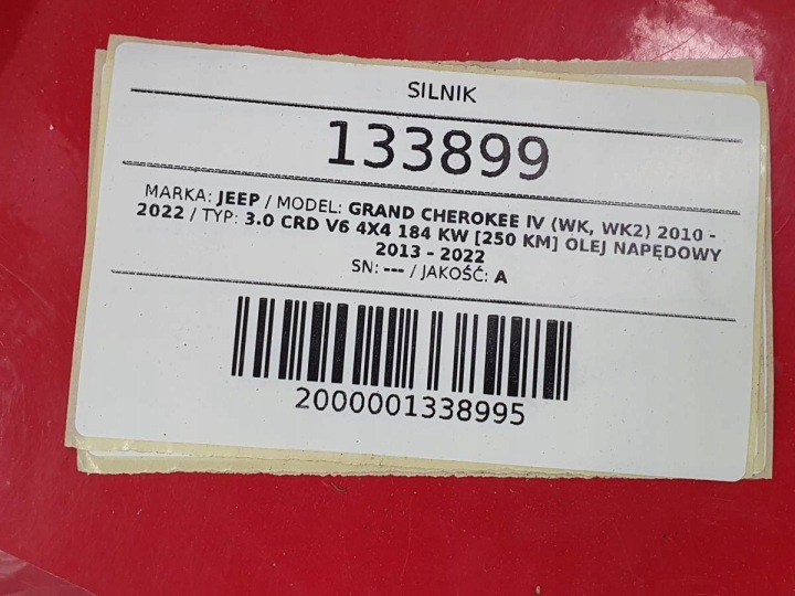 фото №13, Двигун комплектний exf jeep grand cherokee wk2 рестайлінг євро 6 3.0 crd adblue