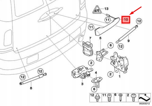 фото №8, Mini clubman r55 задня ручка роздільна хромована 1 штуки. 51247228923