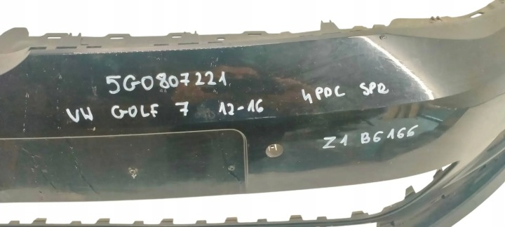 фото №11, 5g0807221 vw golf vii 7 2012-2016 бампер передній перед 4xpdc