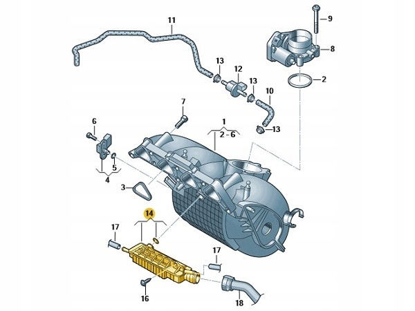 фото №4, Вентиляция картера масла сепаратор oddzielacz do seat altea xl 5p cordoba 6l 1.4 1.6