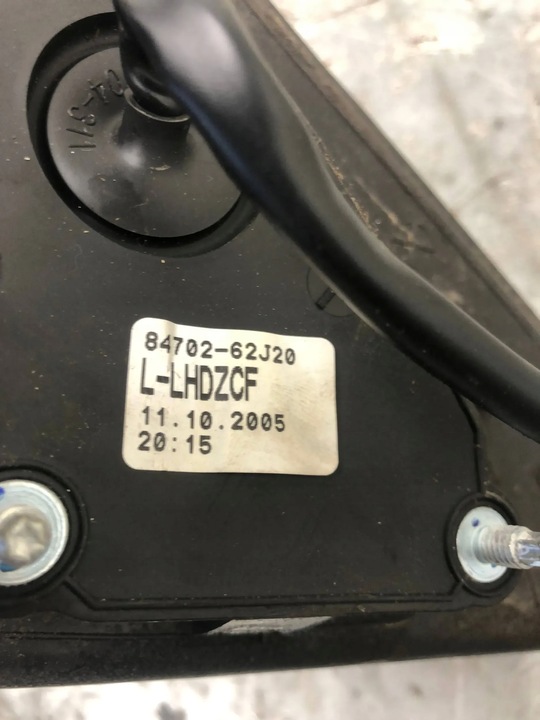 фото №6, Зеркало левая 5 pin suzuki swift mk6 5d zcf 84702-62j20