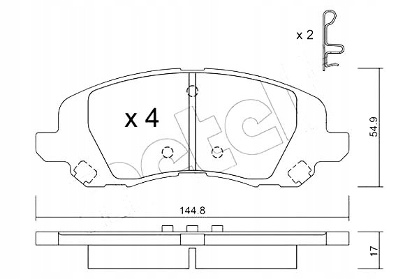 фото №1, Тормозные колодки тормозные dodge caliber 06- metelli
