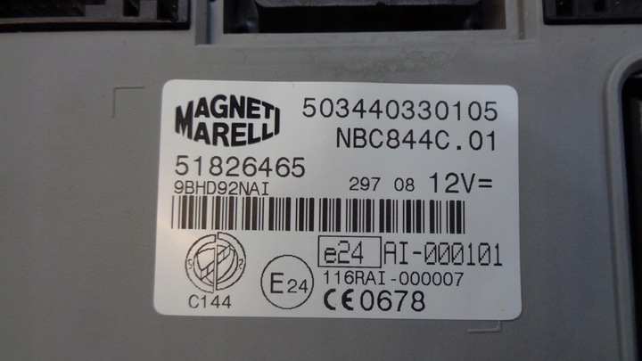 фото №10, Компьютер замок зажигания bsi lancia delta 3 iii 1.4 16v t-jet 2008-2014r.