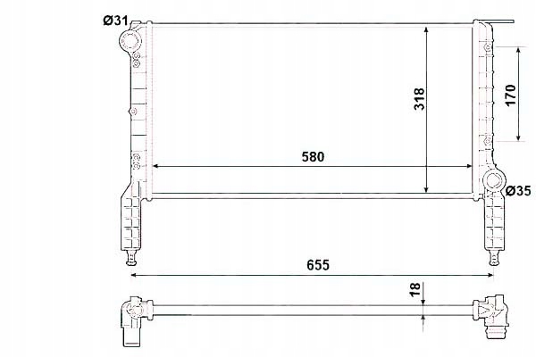 фото №2, Радиаторов fiat doblo 1,2 1,6b nrf