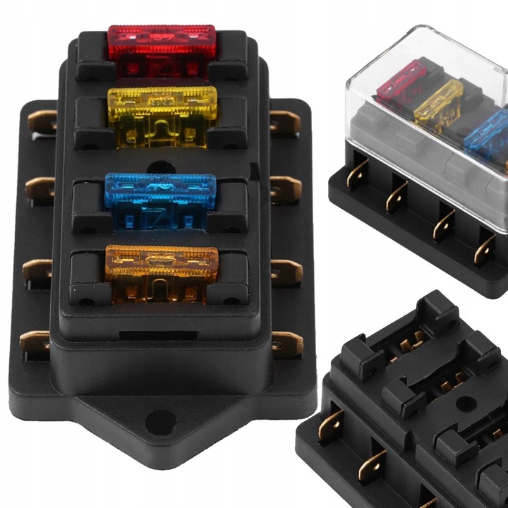 фото №1, Коробка предохранителей корпус модуль гнездо 4 шестиполюсная + 4 предохранители