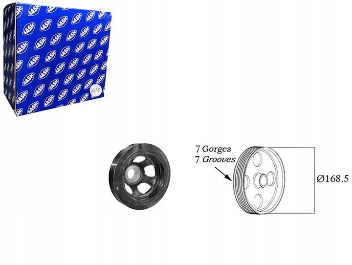 фото №1, Колесо ременное вала коленчатого mercedes c cl203 c t-model s203 c t-model