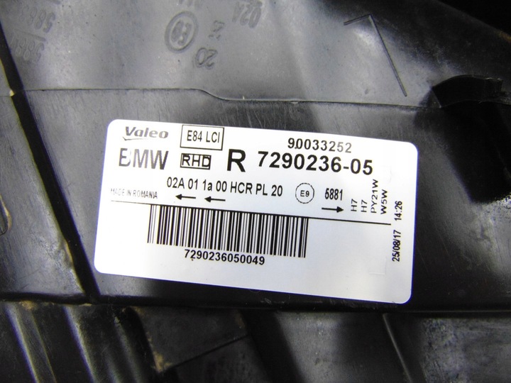 фото №8, Лампа права праві перед передня bmw x1 e84