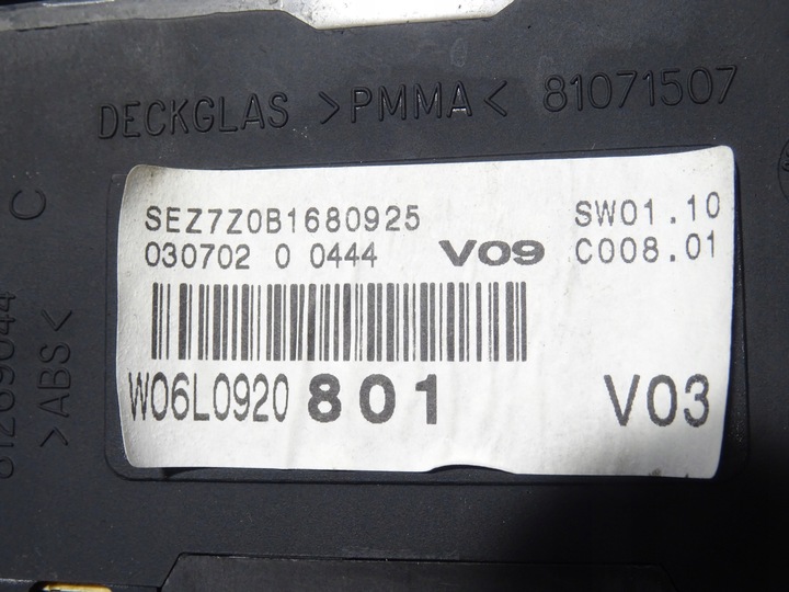 фото №8, Комп'ютер спідометр  набір seat ibiza iii 3 6l0 6l 1.2 12v azq 03e906033d