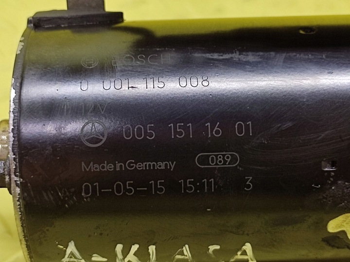 фото №6, Mercedes a-klasa w168 1.7 d стартер 0001115008