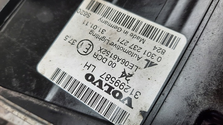 фото №6, Фара левый ксенон 31299587 volvo v50 s40 рестайлинг 07-12r без гидроусилителя преобразователя