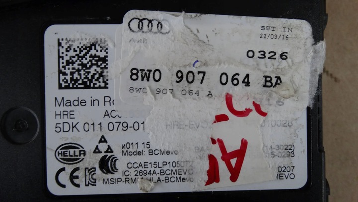 фото №3, Модуль комфорту 8w0907064ba vw audi skoda seat