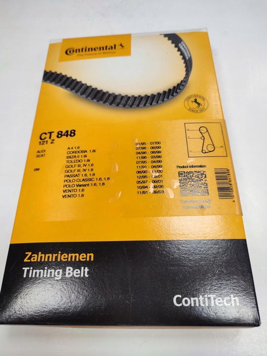 фото №1, Стрічка розподільний вал contitech ct 848 121 з audi/seat/vw 1,6 /1,8