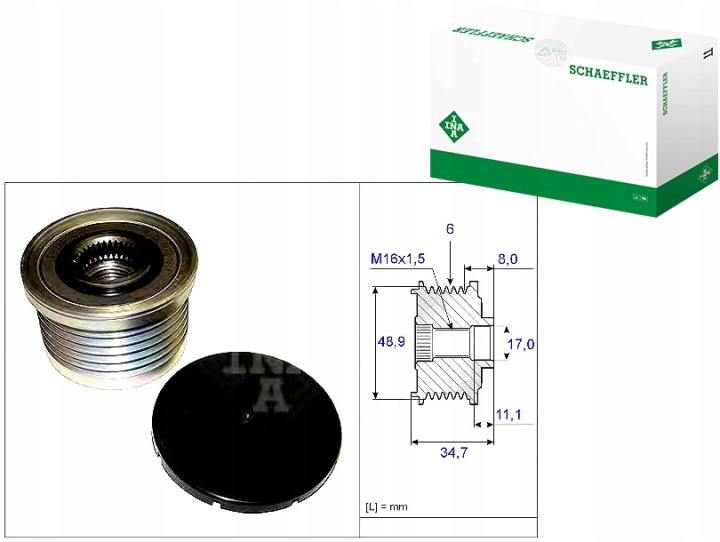 фото №14, Генератор - зчеплення jednokierunkowe schaeffler ina 535 0088 10