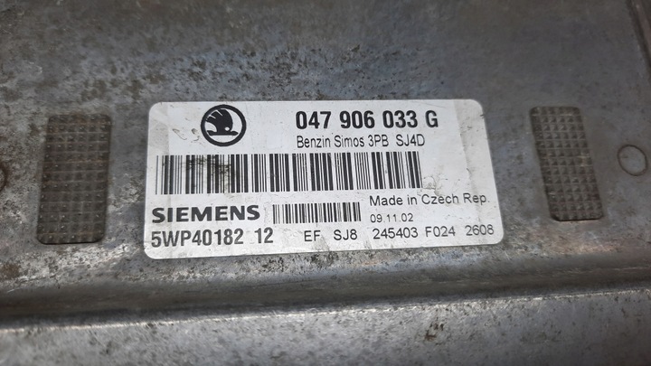 фото №5, Компьютер двигателя skoda fabia 1.4b 02r 047906033g