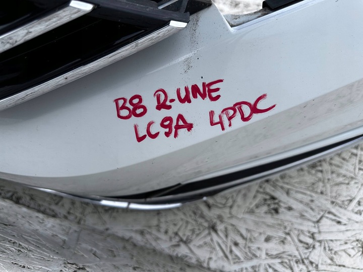 фото №11, Passat b8 r-line бампер перед переднє комплектний білий lc9a 4 pdc