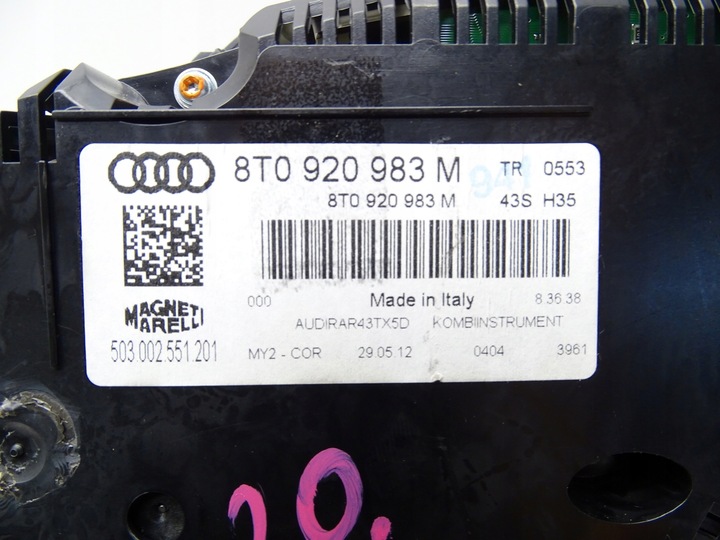 фото №9, Спідометр  прилади 8t0920983m 2.0 tdi cgl audi a5 8t рестайлінг uk