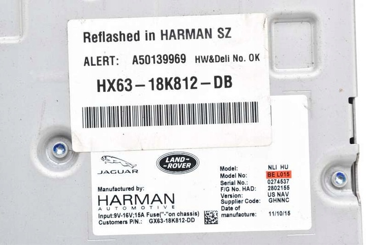 фото №10, Радіо радіопрогравач hx63-18k812-db jaguar xe 14-20