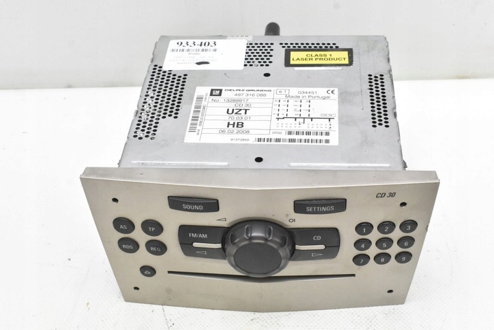 фото №3, Радіо радіопрогравач дисплей cd 13289917 13301080 opel corsa d 06-11