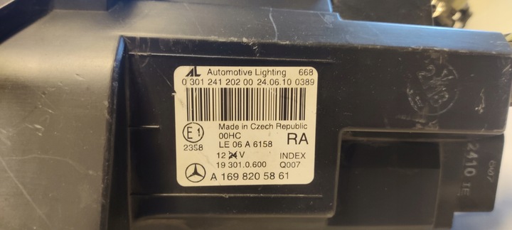 фото №8, Фара mercedes-benz оригинальный номер a 169 820 58 61