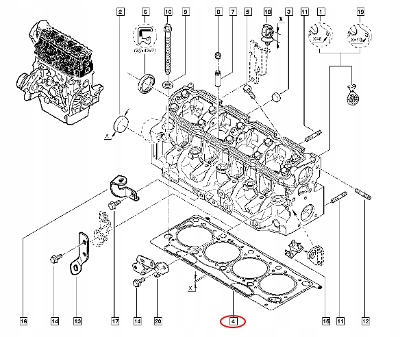 фото №6, Уплотнитель головки do renault megane 1.9dci 09