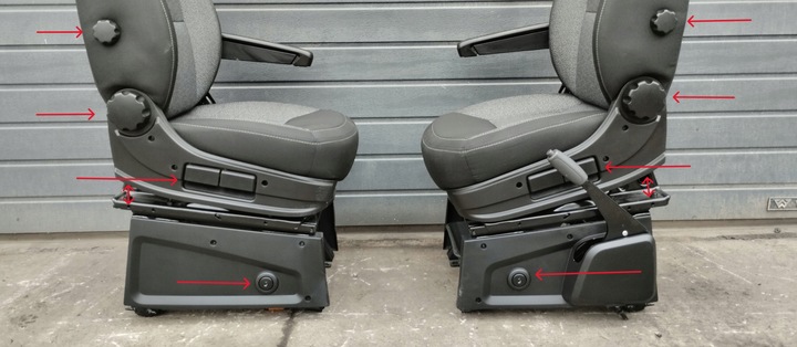 фото №11, Сиденье сиденья левый + правый комплект ducato boxer jumper promaster 23r подушка безопасности