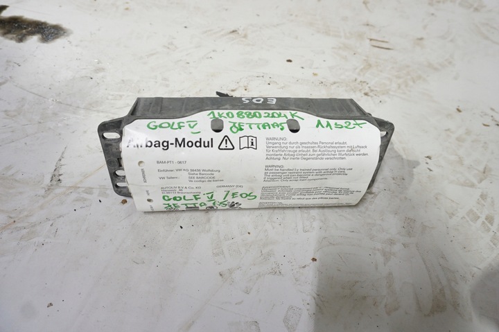 фото №1, Подушка пассажира 1k0880204k volkswagen eos