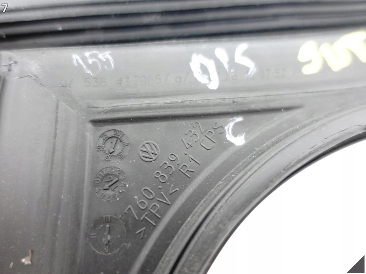 фото №8, Vw touareg iii 760 cr7 18- прокладка двері правих зад планка хром