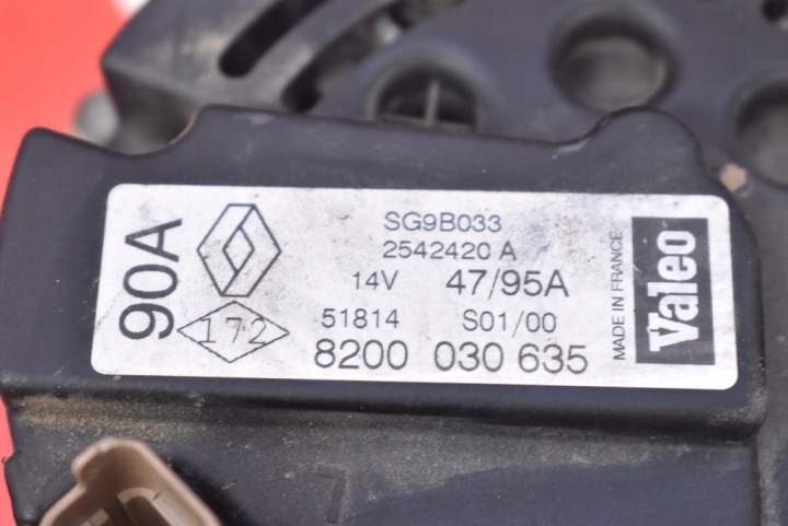 фото №8, Генератор 8200030635 2542420a renault megane scenic 1 i 2.0 16v 138 km