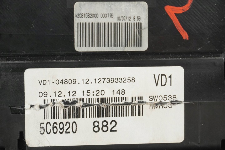 фото №10, Спидометр приборы vw jetta vi 5c6920882