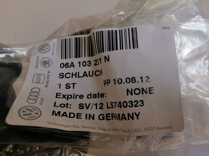 фото №5, Шланг вентиляційний, відвідний audi a3, audi tt 06a103221n