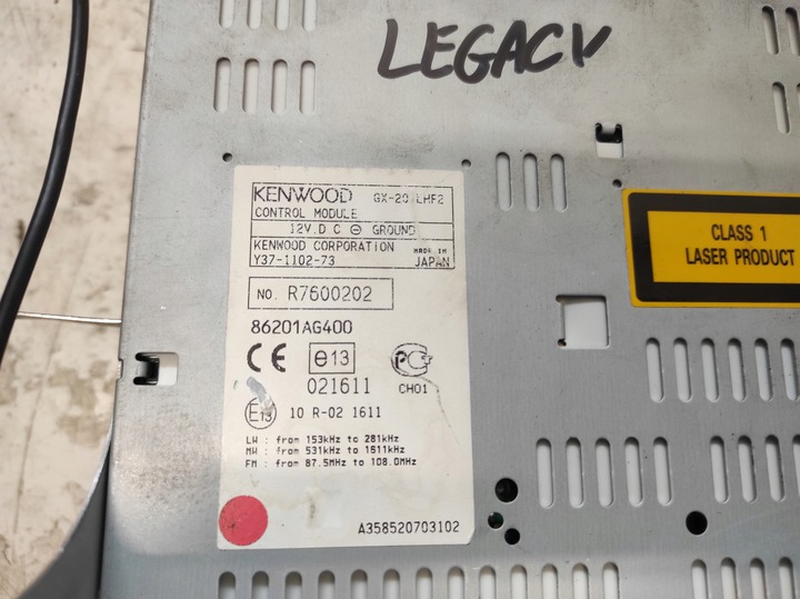 фото №6, Subaru legacy 4 iv 03- радио cd панель воздуховод 86201ag400