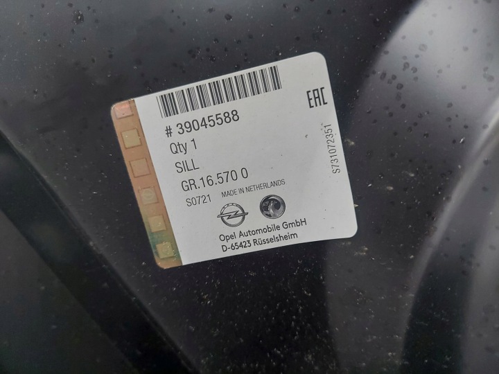 фото №7, Opel astra k v порог правый стойка перед 55cm новый o
