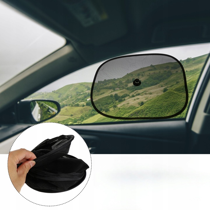 фото №7, Наклейки na захист сонцезахисна do автомобіля, сітка, 4 пари