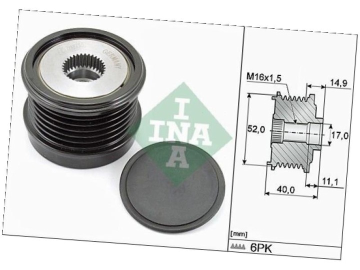 фото №2, Зчеплення генератора mercedes клас c c204 1.6 w204 1.6 w205 1.6 2.0