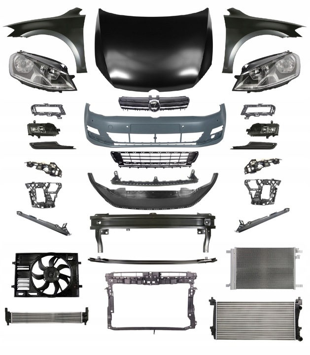 фото №1, Golf vii 7 перед pas капот бампер крило лампа