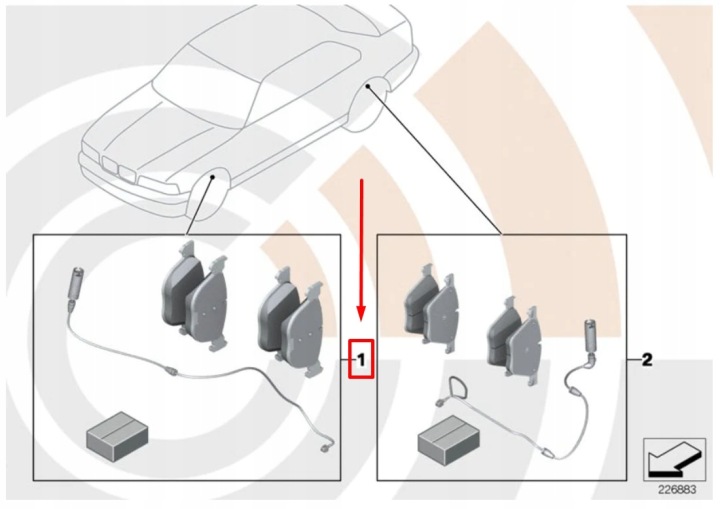 фото №9, Bmw 3 compact e36 тормозные колодки тормозные передние 34112157616 2157616