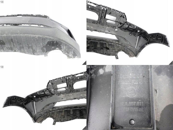 фото №13, Skoda enyaq iv 5la электрический 20- бампер + салазки + решётка радиатора + спойлер перед