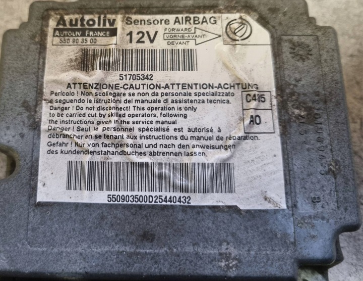 фото №8, Блок керування  модуль подушок безпеки airbag fiat doblo i 550903500