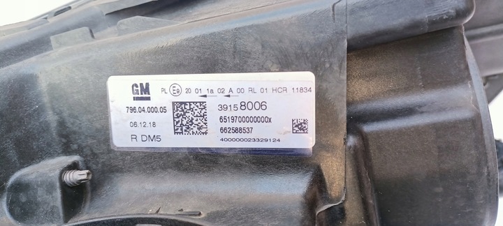 фото №10, Лампа передня права opel astra k 5 v led лінза