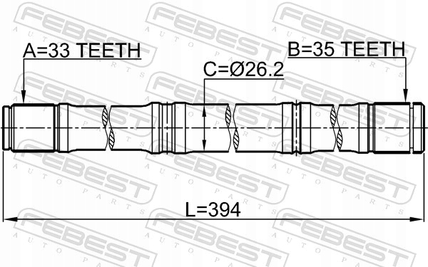 фото №2, Полуось приводная перед левая nissan qashqai x-trail
