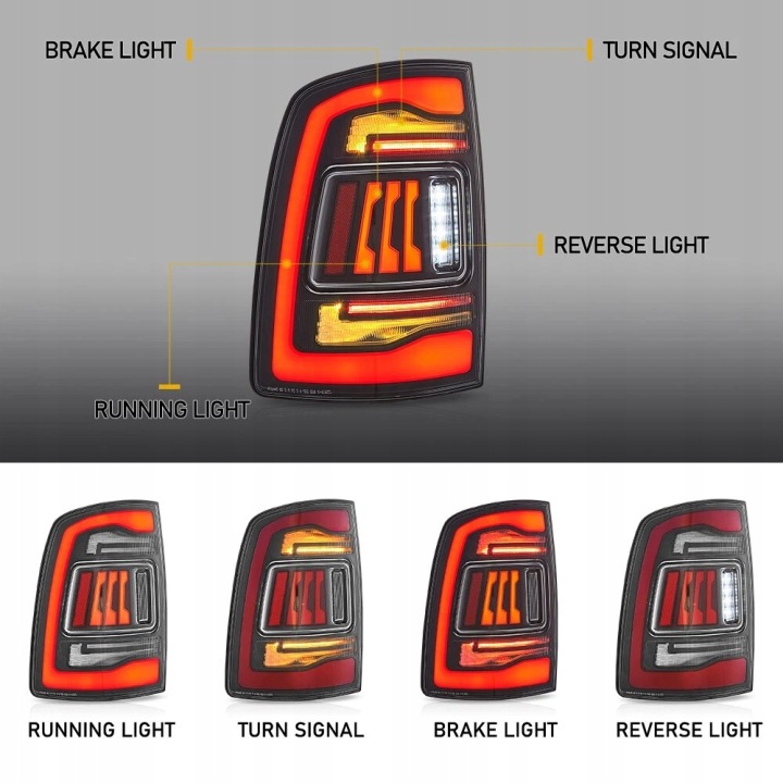 фото №12, Лампы зад kpl полный led neon диоды тюнинг dodge ram iv 4 08-24 1500 classic