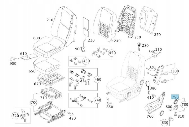 фото №2, Ручка регулировка сиденья mercedes a b kl sprinter