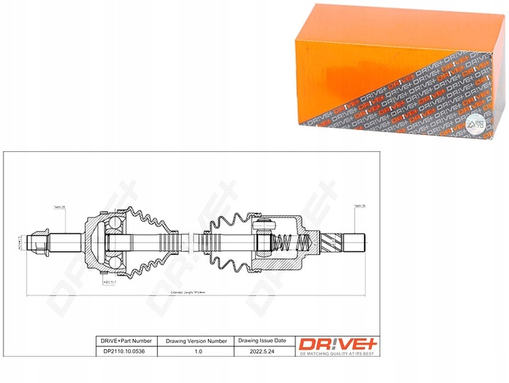 фото №1, Піввісь привідна renault master 06- l drive+