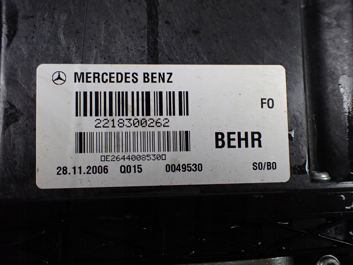 фото №7, Отопитель mercedes s500 w221 2218300262