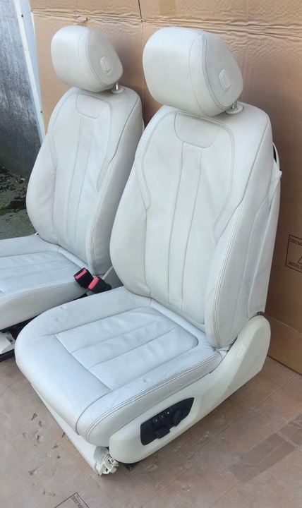 фото №10, Bmw x5 f15 сидіння диван обшивки перед зад комплект 7 осіб isofix світлий krem