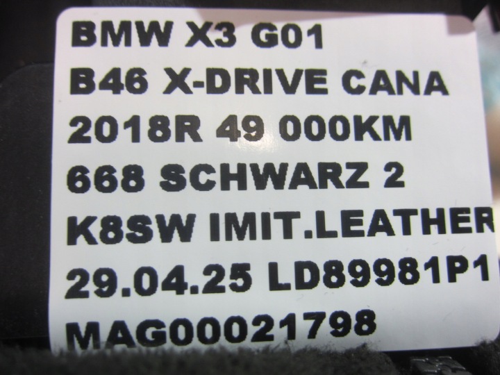 фото №10, Bmw x3 g01 x4 g02 решітка повітропровід повітропровід сторона пасажира 64229384395 9384395