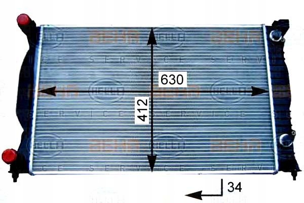 фото №13, Радиаторов audi a4 1.8-2.0 00- /автомат/ mahle cr 484 000s радиаторов, система