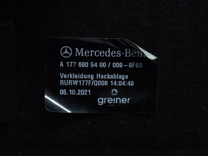 фото №6, Mercedes a клас w177 полиця задня багажника оригінал 2018-